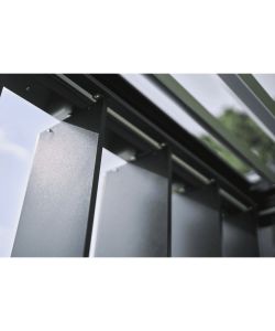 Biohort Parete Laterale a Lamelle 10x235x327 cm Grigio Scuro Metallizzato