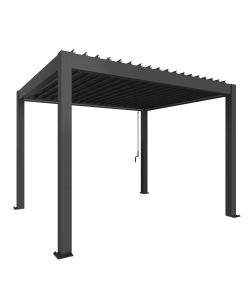 Biohort Pergola Grigio Scuro Metallizzato 3,12x3,68 m per Esterni