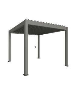 Biohort Pergola Grigio Quarzo 3,12 x 3,68 m in Metallo Resistente ai Raggi UV