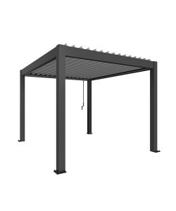 Biohort Pergola in Metallo 3x3,5m Grigio Scuro e Argento Metallizzato