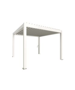Biohort Pergola Metallo 3,5x3,5m Bianca con Lamelle Orientabili