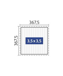 Biohort Pergola Metallo 3,5x3,5m Bianca con Lamelle Orientabili