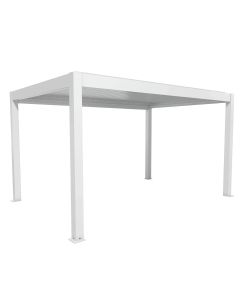 Biohort Pergola in Metallo Bianco 460x312x264 cm con Lamelle Sandwich