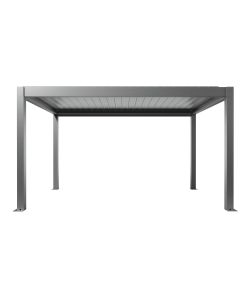 Biohort Pergola in Metallo Grigio Quarzo 460x312 cm con Lamelle Sandwich