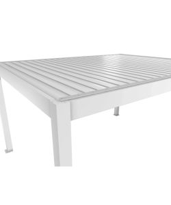 Biohort Pergola in Metallo Bianco 4,6x3,68m con Copertura a Lamelle