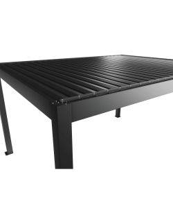 Biohort Pergola in Metallo Grigio Scuro 4,5x3,5m con Lamelle Sandwich