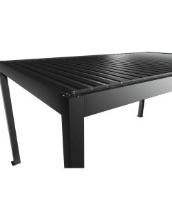Biohort Pergola Metallo 5x3 m Grigio Scuro con Lamelle Orientabili