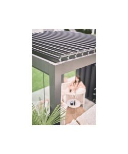 Biohort Pergola Metallo 5x3 m Grigio Scuro con Lamelle Orientabili