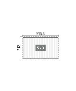 Biohort Pergola Metallo 5x3 m Grigio Scuro con Lamelle Orientabili