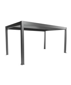 Biohort Pergola 5x3 m grigio quarzo metallizzato autoportante con lamelle orientabili