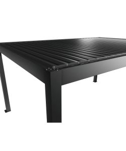 Biohort Pergola Grigio Scuro 5x3,5m con Lamelle Orientabili e Drenaggio