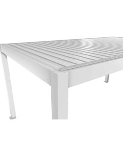 Biohort Pergola in Metallo Bianco 5,5x3m con Copertura a Lamelle