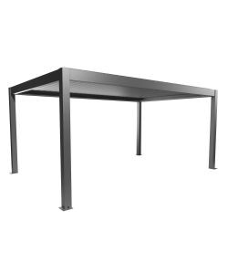 Biohort Pergola Grigio Quarzo 5,5x3,5m in Metallo con Lamelle Sandwich
