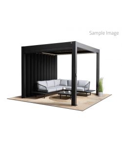 Biohort Pergola bioclimatica grigio scuro 6x3 m in acciaio elegante