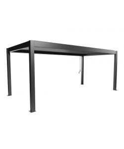 Biohort Pergola bioclimatica grigio scuro 6x3 m in acciaio elegante