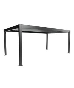 Biohort Pergola Metallo Grigio Scuro 608x367,5x264 cm con Copertura Sandwich