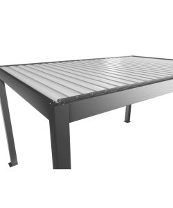 Biohort Pergola in Metallo Grigio Quarzo/Bianco 4,05x3,68 m