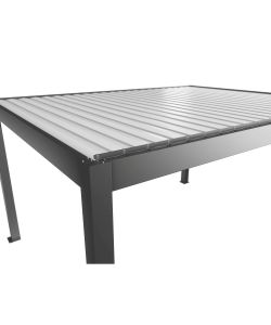 Biohort Pergola in Metallo Grigio Quarzo/Bianco 4,6x3,7m con Lamelle