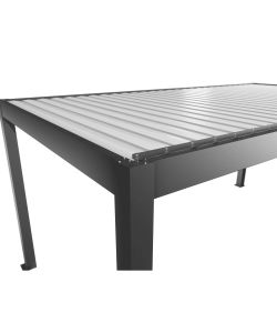 Biohort Pergola in Metallo Grigio Quarzo/Bianco 552,5x312x264 cm