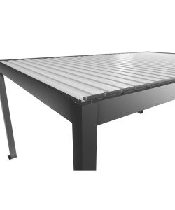 Biohort Pergola moderna metallo grigio quarzo/bianco 5,5x3,5 m