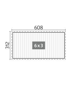 Biohort Pergola in Metallo Grigio Quarzo/Bianco 608x312 cm Design Moderno