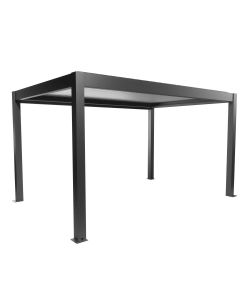 Biohort Pergola in metallo 4,6x3 m grigio scuro/argento con lamelle