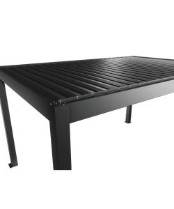 Biohort Pergola in metallo 4,6x3 m grigio scuro/argento con lamelle