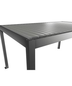 Biohort Pergola Metallo Grigio Quarzo/Argento 5,16x3,12m con Lamelle Sandwich