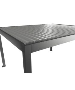 Biohort Pergola in Metallo 4,5x3,5m Grigio Quarzo/Argento Moderna