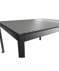 Biohort Pergola Metallo Grigio Scuro/Argento 4,6x3,7m con Lamelle Sandwich