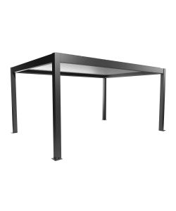 Pergola in Metallo Grigio Scuro/Argento 5x3,5 m con Copertura Lamelle