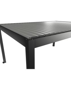 Pergola in Metallo Grigio Scuro/Argento 5x3,5 m con Copertura Lamelle