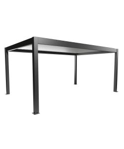 Biohort Pergola in Metallo 5,5x3,5m Grigio Scuro/Argento per Esterni