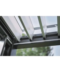 Biohort Pergola autoportante grigio quarzo/argento 6x3,5 m con lamelle