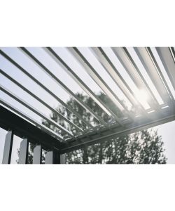 Biohort Pergola autoportante grigio quarzo/argento 6x3,5 m con lamelle