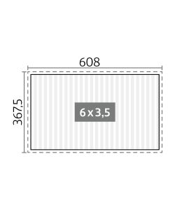 Biohort Pergola autoportante grigio quarzo/argento 6x3,5 m con lamelle