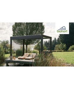 Biohort Tenda da Sole Elettrica Grigio Quarzo 364x235 cm per Pergola
