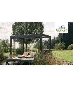 Biohort Piastra Base Regolabile Pergola Grigio Scuro 20x20 cm 7,2-23 cm