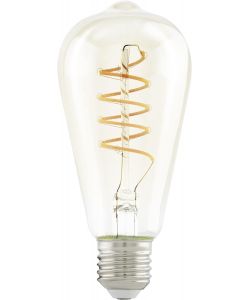 Lampadina LED Pera con filo a spirale ambra E27 4W 2200K