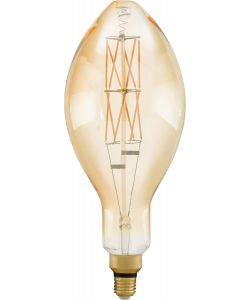 Lampadina LED Oliva Big Size Dimmerabile con filo ambra E27 8W