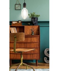 Lampadina LED Oliva Big Size Dimmerabile con filo ambra E27 8W