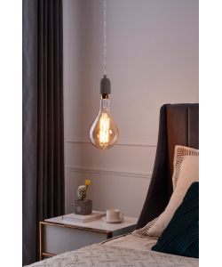 Lampadina LED Goccia Big Size con filo ambra E27 8W