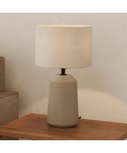 Eglo Lampada da tavolo Capalbio ceramica color sabbia 41 cm E27 40W