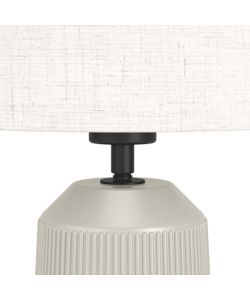 Eglo Lampada da tavolo Capalbio ceramica color sabbia 41 cm E27 40W