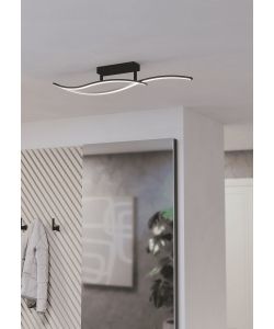 Eglo Grisolia plafoniera LED curva nera 12W 4000K 1500LM 84,9 cm