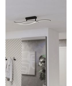 Eglo Grisolia plafoniera LED curva nera 12W 4000K 1500LM 84,9 cm