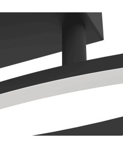 Eglo Grisolia plafoniera LED curva nera 12W 4000K 1500LM 84,9 cm