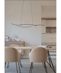 Eglo Sospensione LED Grisolia 20W 4000K 2500LM Nero 140x7x120 cm