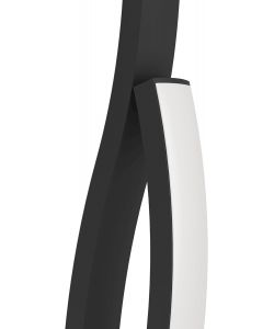 Eglo Lampada da tavolo LED 12W nera H 45,5 cm design moderno curvo