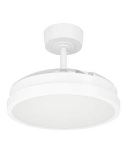 EGLO Plafoniera Ventilatore Retrattile LED 21W 770mm Silenzioso Bianco